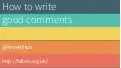 How to write good comments